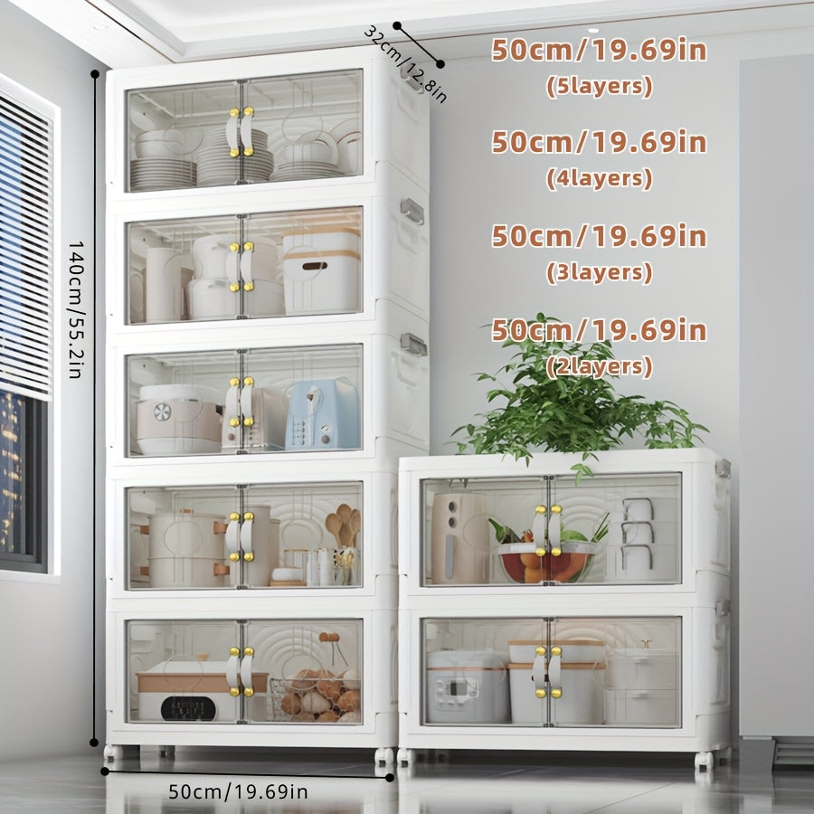 [Stackable Wardrobe Storage Box] Stackable Plastic Wardrobe Storage Box - Removable Clothing Organizer with Lid, 2-Tier 3-Tier 4-Tier 5-Tier for Home Organization and Closet Organizing System