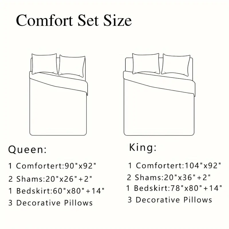7 Piece Classic Embroidery Comforter Set King/Queen- Black And Silver Faux Silk Fabric Embroideried-1 Comforter, 2 Shams, 3 Decorative Pillows, 1 Bedskirt