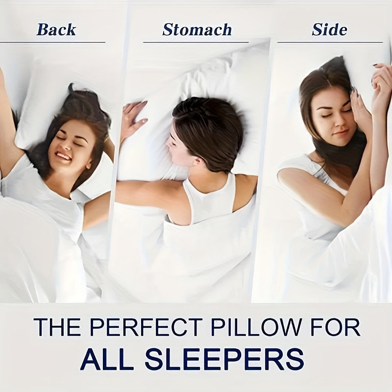 [Luxury Comfort Pillow Sets] 2/4pcs Ultra Soft Luxury Comfort Pillow Sets | Cool & Breathable, Ideal for Side Back And Stomach Sleepers, Promotes Deep Sleep, Standard/Queen/King Size, Machine Washable for Easy Care