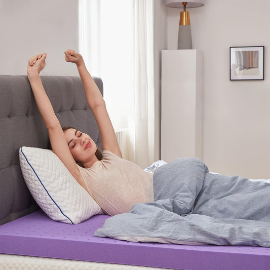 2 Inch Gel Memory Foam Mattress Topper Ventilated Soft, Breathable Bed Topper, Twin Size