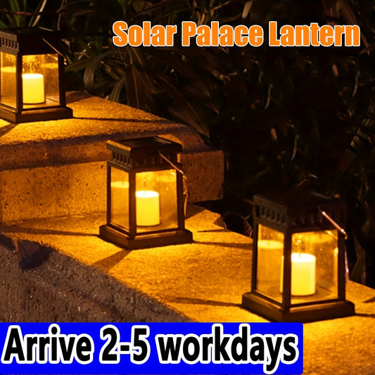 1/ 2/ 4 Garden Decoration Outdoor Solar Lights, Retro Palace Lights, Hanging Candle Lights, Landscape Lighting Floor Lights, Solar Lanterns RV Light RV Camping