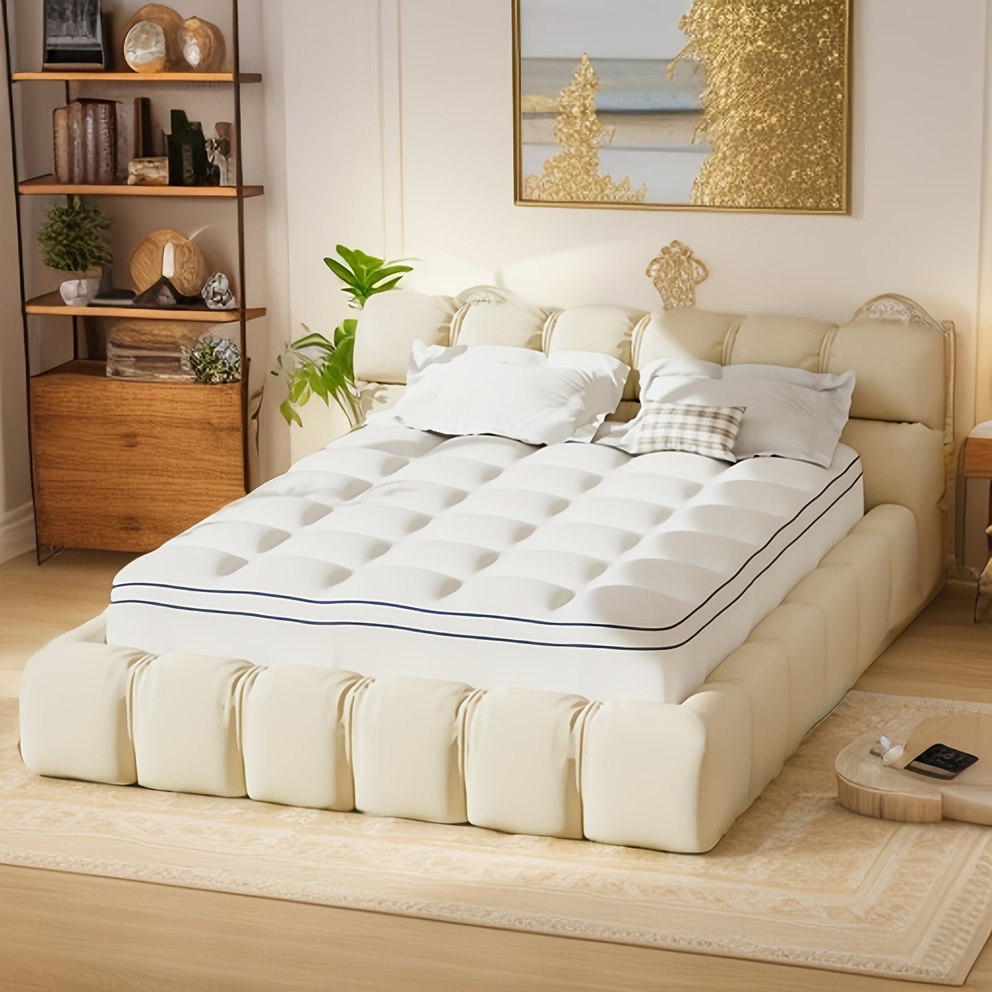 Extra Thick Soft Mattress Topper - Overfilled Down Alternative Filling Deep Pocket Fit 8-21 Inches For Back Pain