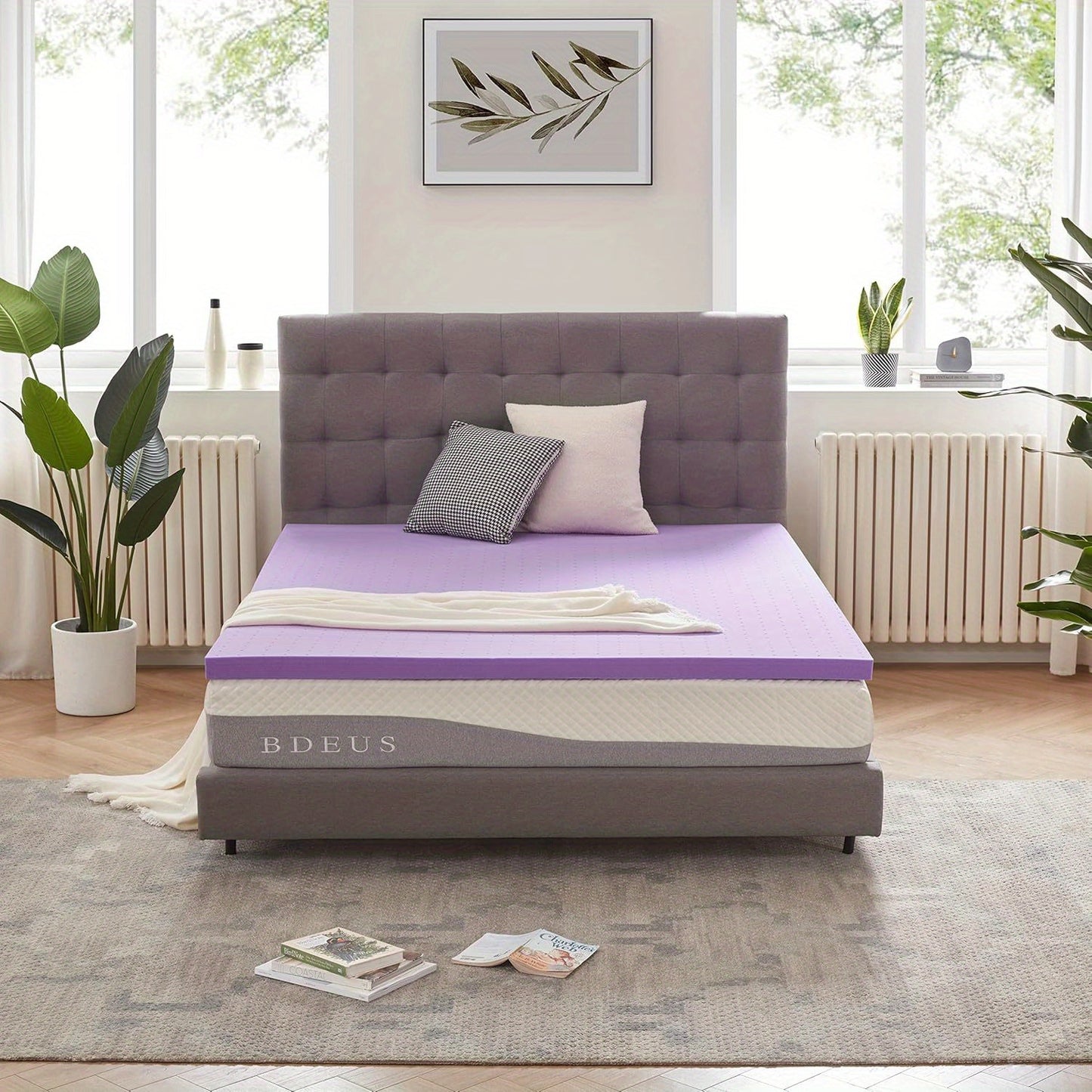 Cooling Gel Memory Foam Mattress Topper, Breathable Gel Premium Memory Foam Mattress, Fits All Mattresses, Ventilated Soft Breathable Mattress, 1.5in, 2in, 3in, 4in Thickness Available, Multiple Sizes To Meet Different Needs,