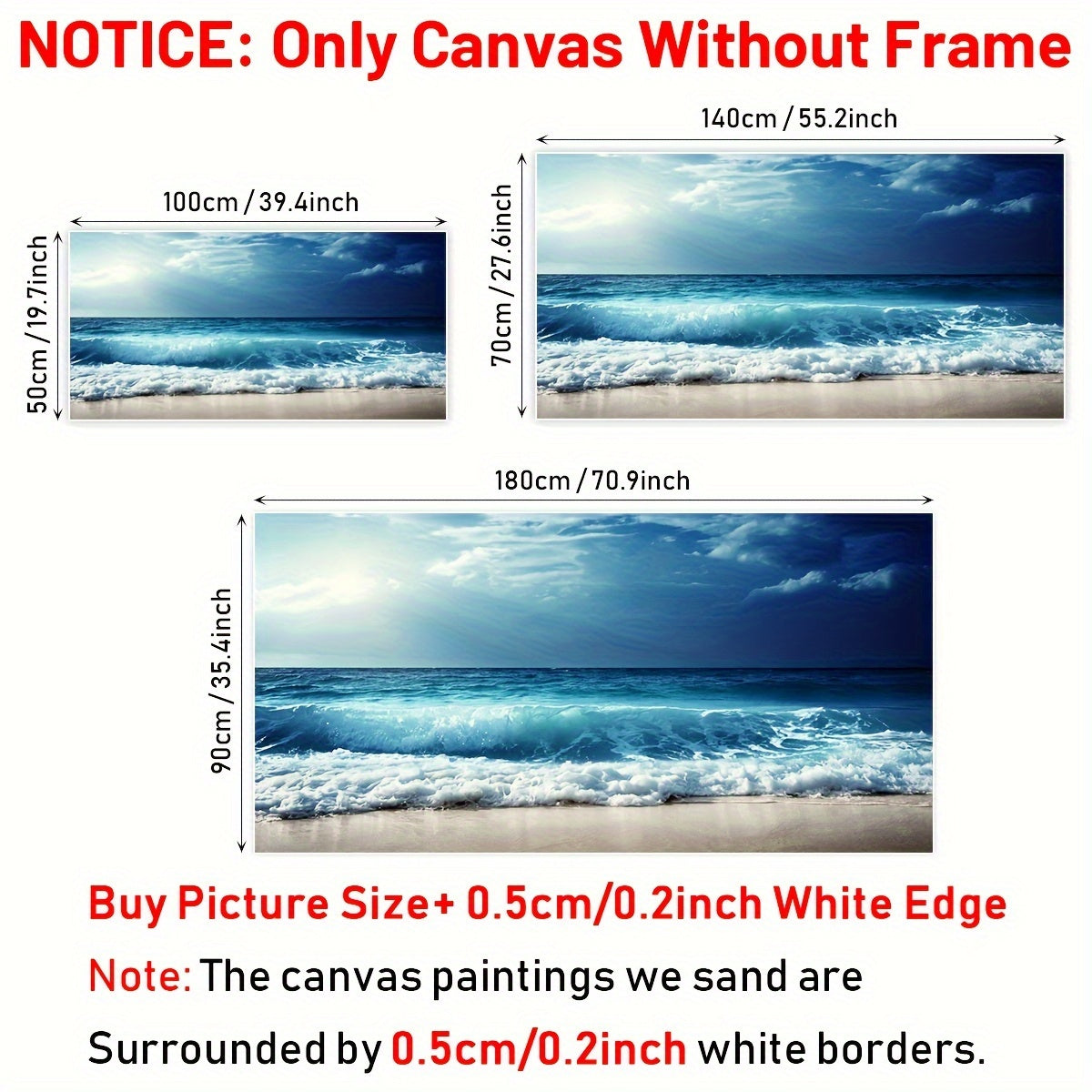 1pc Unframed Canvas Poster, Seaside Scenery Painting, Various Styles Of Scenery, Canvas Wall Art, Artwork Wall Painting for Gift, Bedroom, Office, Living Room, Cafe, Bar, Wall Decor, Home And Dormitory Decoration