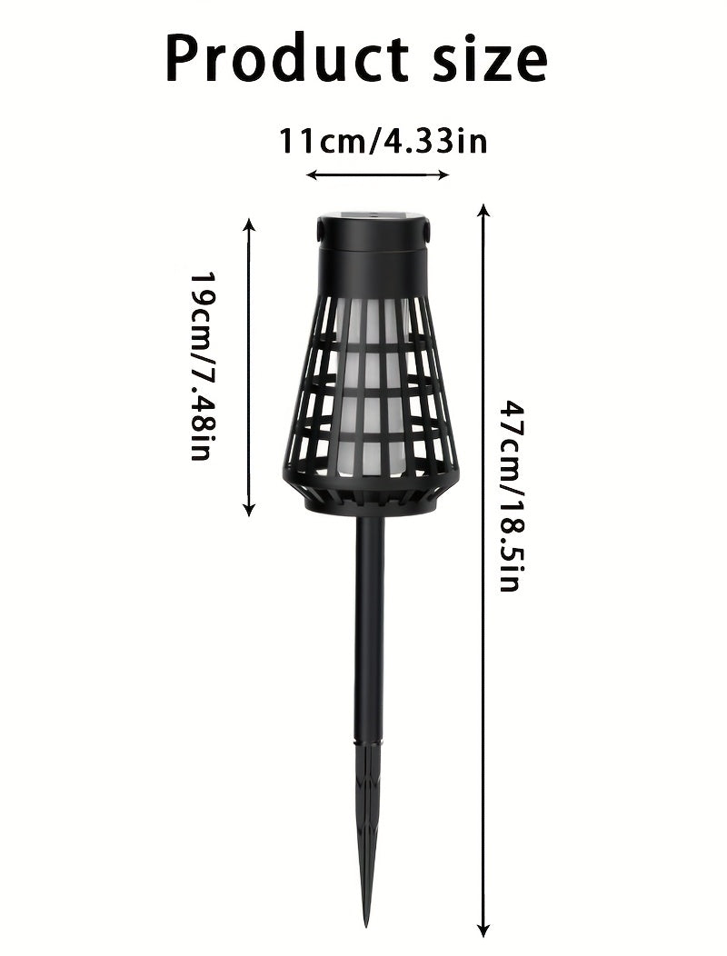 1pc or 4-in-1/8-in-1 Solar-Powered Outdoor Flame Effect Lantern - IP44 & Windproof, Multi-Functional Hanging/Table/Wall/Ground Lighting with Flickering Flame Effect, Energy-Efficient LED Bulb for Camping, Garden, Patio, Balco