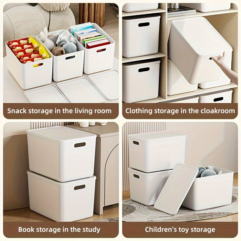 Durable 3pcs LDQ Storage Bins with Handles - Large Capacity, Waterproof, Multi-in-One Design - for Kitchen, Dorms & Clutter Control, Commercial Cleaning Essentials