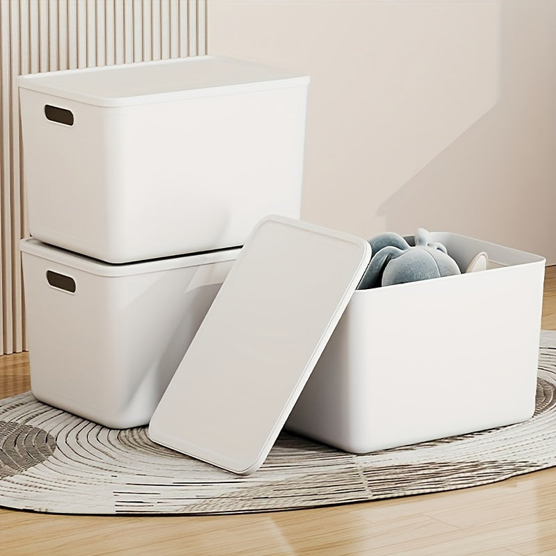 Durable 3pcs LDQ Storage Bins with Handles - Large Capacity, Waterproof, Multi-in-One Design - for Kitchen, Dorms & Clutter Control, Commercial Cleaning Essentials