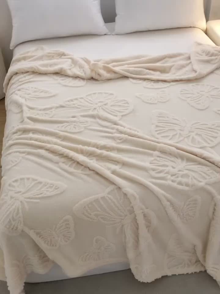 Tufted Throw Blanket-Premium Flannel Fleece for All-Season Cozy Comfort | Versatile Use: Bed, Couch, Office, Camping, Lunch Nap & Air Conditioning | Ultra-Soft, Lightweight & Stylish Home Decor