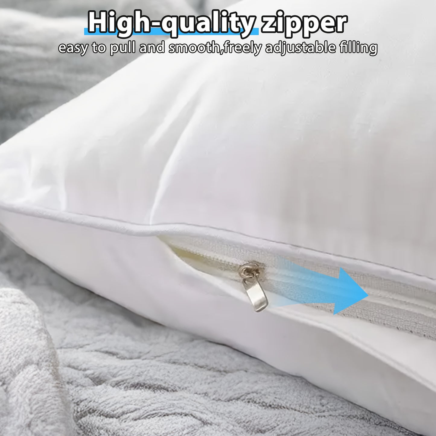 4pcs Soft, Washable Premium Throw Pillow Inserts with Zip Closure - Square Cushion Covers for Sofa, Bed, And Holiday Decor|Classic Pillow Style | Suitable for Bedroom, Sofa, Patio, Etc., A Perfect Home And Holiday Gift