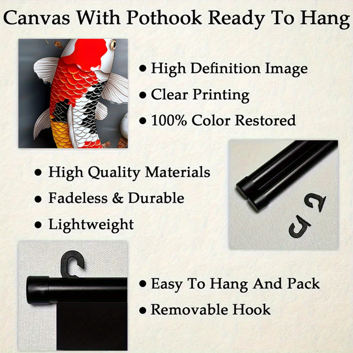 3pcs Chinese Fengshui Ink Koi Carp and Ginkgo Scroll Painting Set, 3D Embossed Craftsmanship, Suitable for Living Room and Study Wall Decoration, New Year Housewarming Gift, Auspicious Attract Wealth Artistic Gift