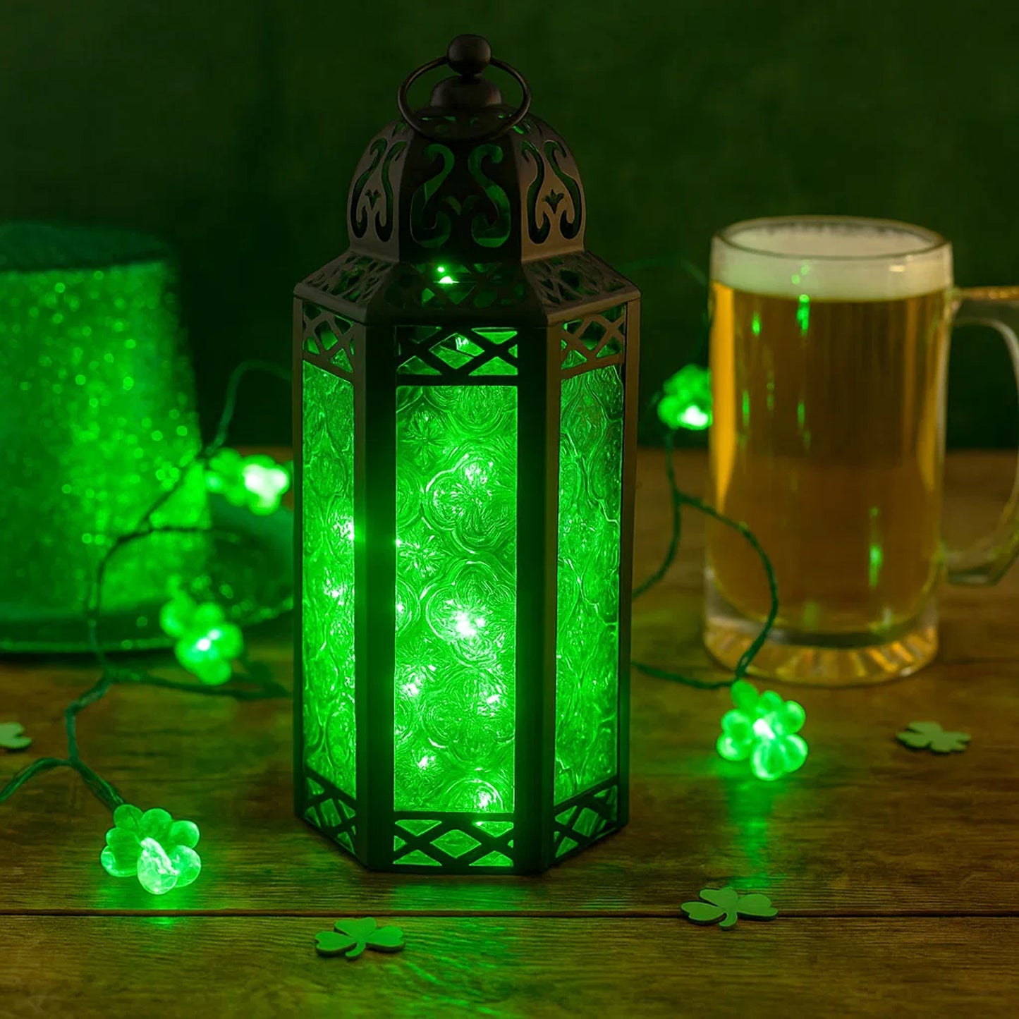 Stunning Ambient Lighting Safe and Stylish Glass Metal Moroccan Candle Lantern Holder Lamp with Battery-Operated LED Lights plus Remote Control – Handcrafted Lantern with Intricate Design and Embossed Glass, Indoor Home Dec
