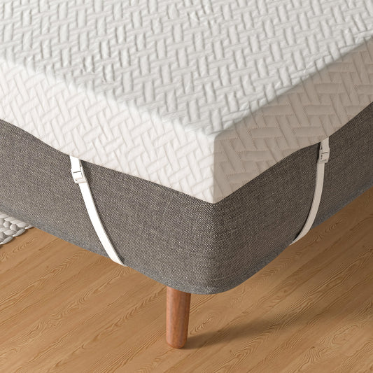 Foldable Thickened Quilted Latex Layer High Resilience Zero Pressure Mattress Topper with Memory High Resilience Latex, 3D Edge Support, Knitted Breathable Non-slip Pad
