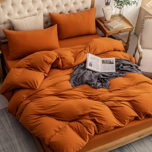 3pcs Jersey Duvet Cover Set, T-Shirt Soft Comfy Bedding Set With Zipper Closure, Sanded, Breathable, All-Season, Includes 1 Duvet Cover & 2 Pillow Shams, Cozy Bedding For Bedroom Or Guest Room, Gifts For The Family, Without C