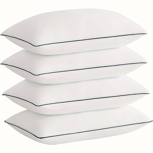 [Luxury Comfort Pillow Sets] 2/4pcs Ultra Soft Luxury Comfort Pillow Sets | Cool & Breathable, Ideal for Side Back And Stomach Sleepers, Promotes Deep Sleep, Standard/Queen/King Size, Machine Washable for Easy Care