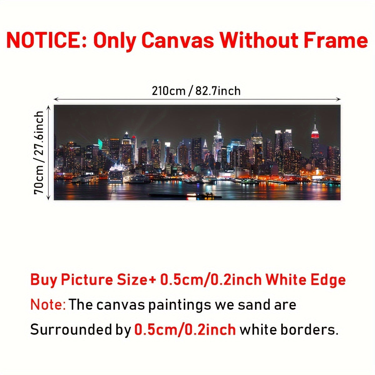 [Odorless Canvas Art Poster] Waterproof & Odorless Urban Riverside Night View Canvas Art Poster - Chic Wall Decor for Living Room, Bedroom, Office - Perfect Gift Idea