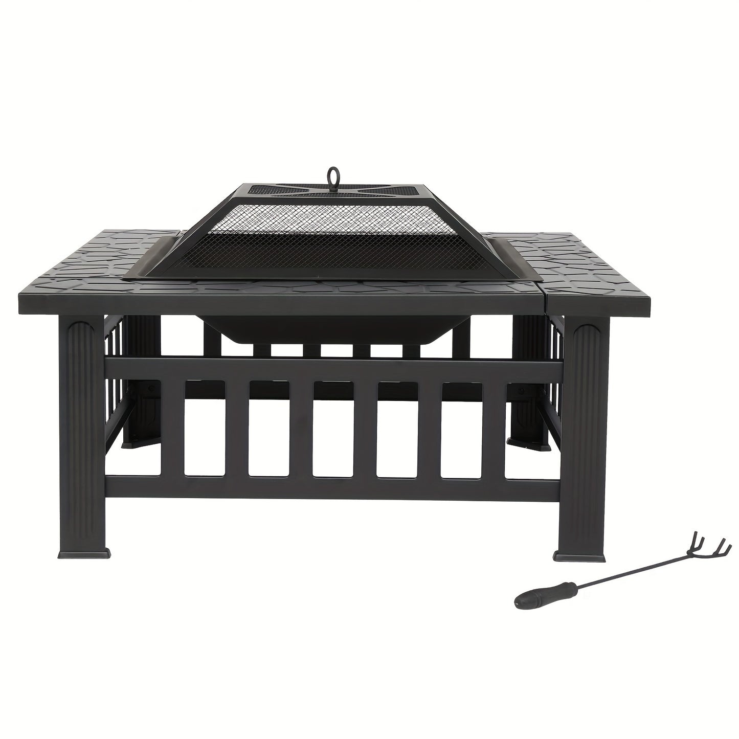 Portable Courtyard Metal Fire Bowl With Accessories Black Autumn Fall Maple Pumkin Harvest Thanksgiving Christmas Crow Decorations