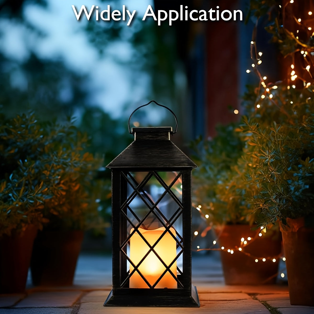 4 Pack Solar Hollow Lanterns Outdoor, Patio Hanging Lanterns With LED Flickering Flameless Candle Lights, Decorative Solar Lantern For Porch, Patio, Yard, Table