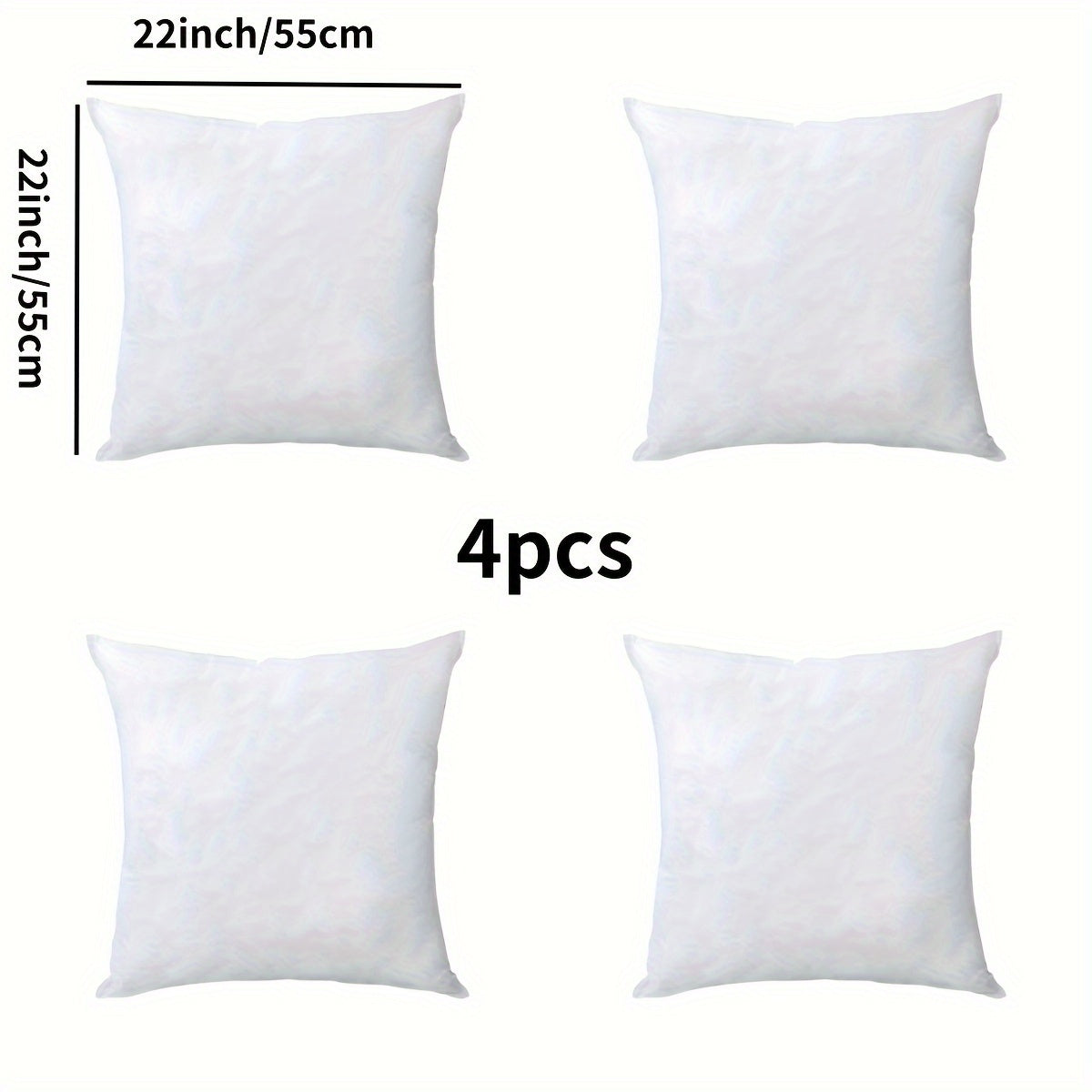 2pcs/4pcs Throw Pillow Cushions, Square Filled Pillow Core, Filled Fake Square Pillow Filler, for Living Room, Bedroom, Dormitory, Office, Home Decoration