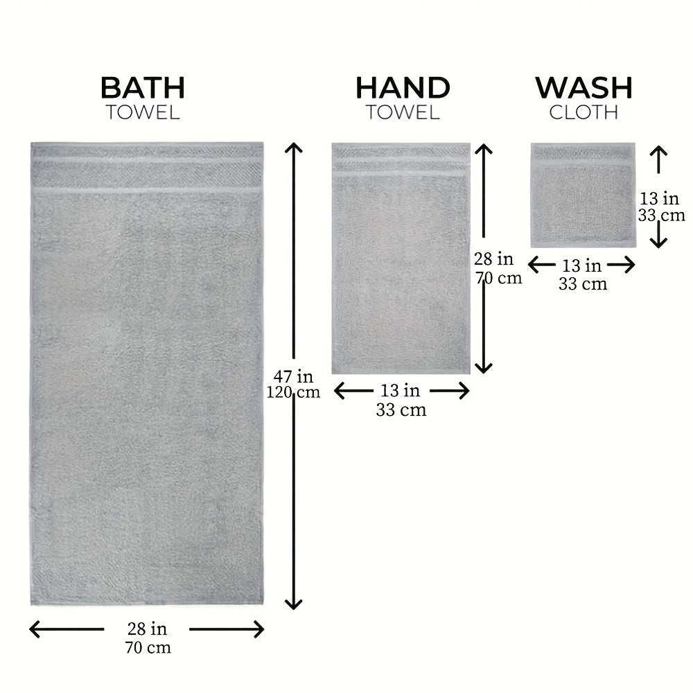10pcs Bath Towel Set, 4pcs Bath Towels&2pcs Hand Towels&4pcs Washcloths, Solid Color, Cotton Towel, Absorbent, Quick-drying, Soft And Comfortable, Bathroom Supplies, Towels for Bathroom, Shower And Hotel, Bathroom Towel Sets,