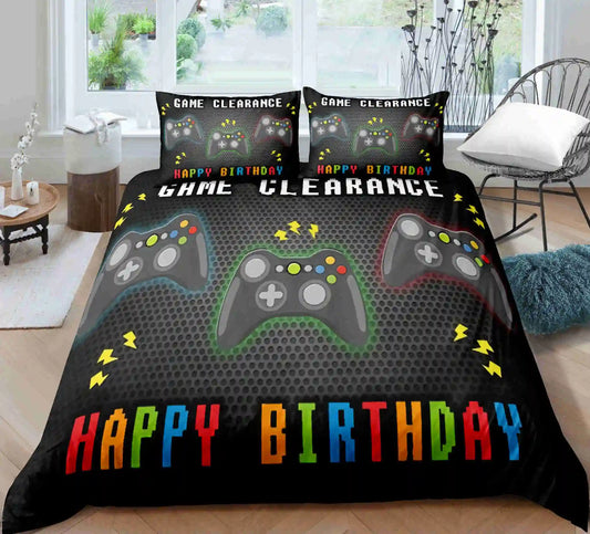 Gamer Bedding Set For Bedroom Soft Modern Gamepad Bedspreads Comefortable Kids Duvet Cover Video Game Quilt Cover And Pillowcase