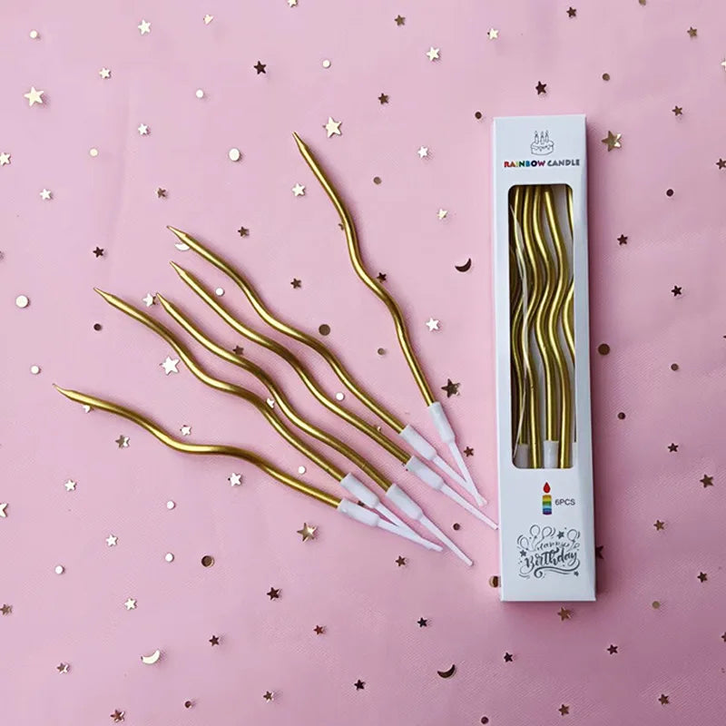 Birthday candle gold-plated process color thread small candle cake shop birthday party cake birthday candle