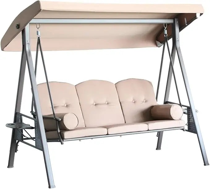 3 outdoor terrace swings, detachable cushions, pillows, suitable for porch, terrace, garden, porch swings with brackets