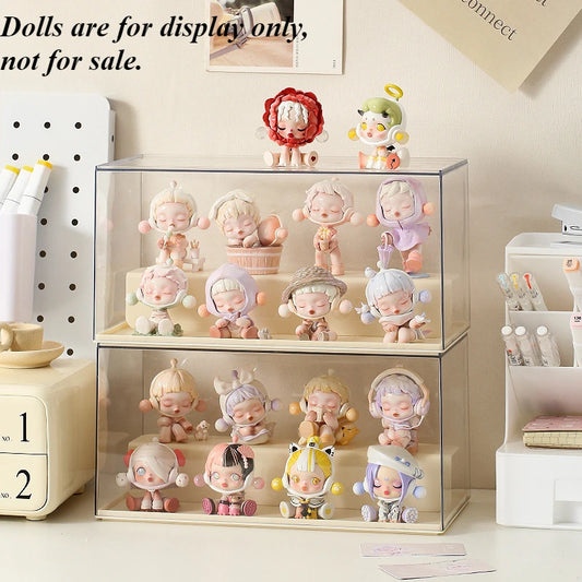 2PC Blind Box Storage Display Stand Acrylic Transparent Lego Hand-made Decoration Display Cabinet  Dust-proof Display Box