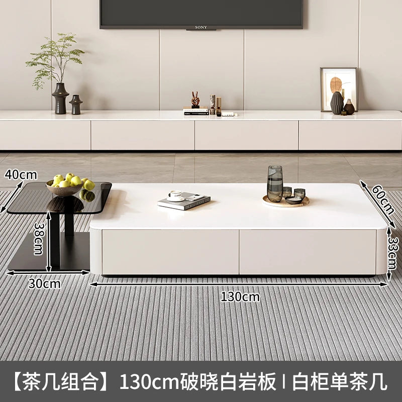 Modern Decor Coffee Table Storage Luxury Square Simple Coffee Table Nordic Design Mesa De Centro Sala Living Room Furniture