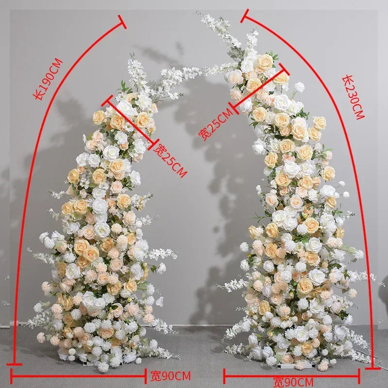 Wedding Giant Flower Horn Frame Flower Art Wedding Background Decoration Window Exhibition Hall Arch Arrangement Flower