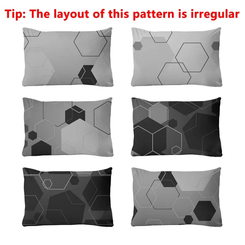 3-piece simple modern geometry pattern matte three piece fitted sheet set, bedroom printed bed cover set, bedding