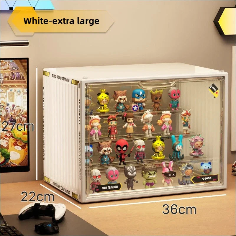 Containerized designs Acrylic Organizer for Collectible Figures and Blind Box High Definition Transparent Miniature Display Case
