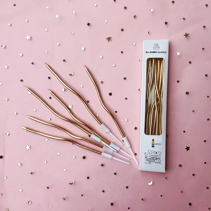 Birthday candle gold-plated process color thread small candle cake shop birthday party cake birthday candle
