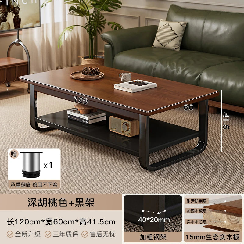 Luxury Legs Metal Coffee Tables Wood Modern Simple Minimalist Square Coffee Tables Glam Unique Table Basse Living Room Furniture
