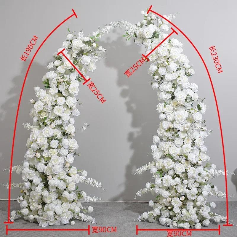 Wedding Giant Flower Horn Frame Flower Art Wedding Background Decoration Window Exhibition Hall Arch Arrangement Flower