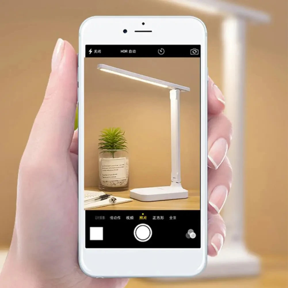 LED Touch Switch Foldable Adjustable Table Lamp USB Plug-in Stepless Dimming Eye Protection Desk Lamp Bedside Lamp Desk Lamp