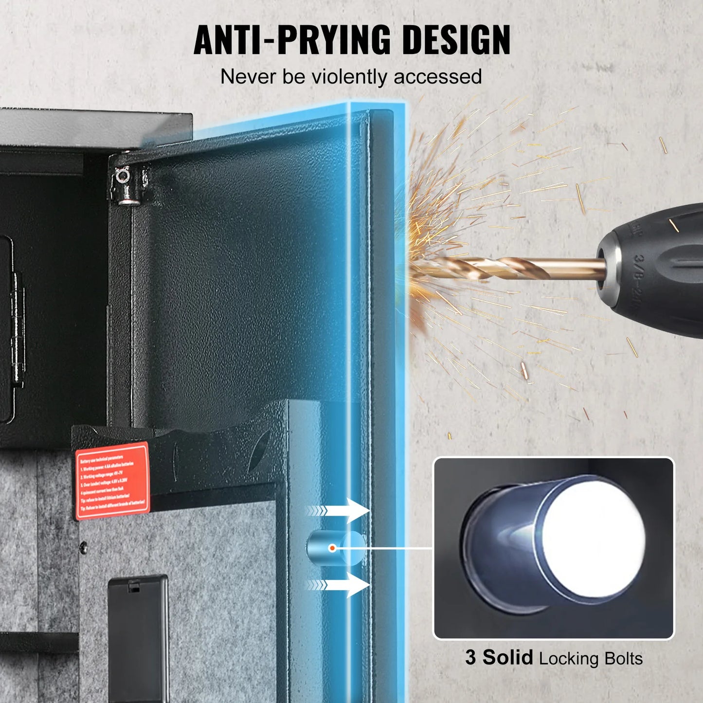 SucceBuy 3-8 Rifles Gun Safe with Digital Keypad & Lock Gun Storage Cabinet with Removable Storage Shelf for Long Gun Pistols