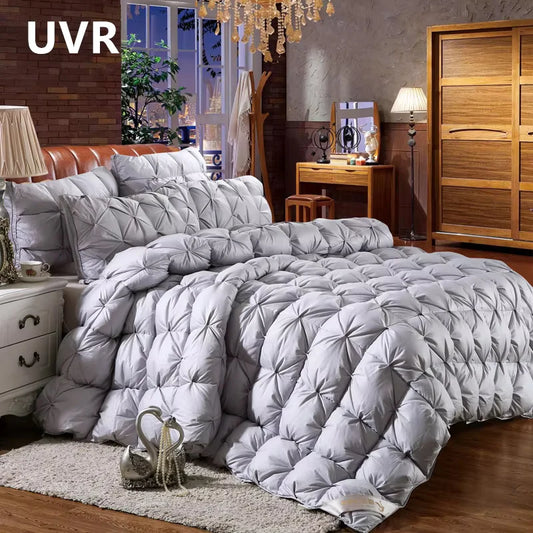 UVR 95% White Goose Down Comforter Down Comforter 5 Star Hotel Winter Down Comforter Full Cotton Comforter Double Bed Full Size