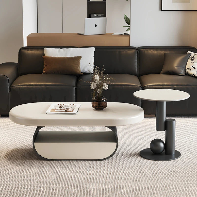 Living Room Decoration Coffee Table Nordic Modern Designer Aesthetic Standing Side Table Unique Couchtisch Postmodern Furniture