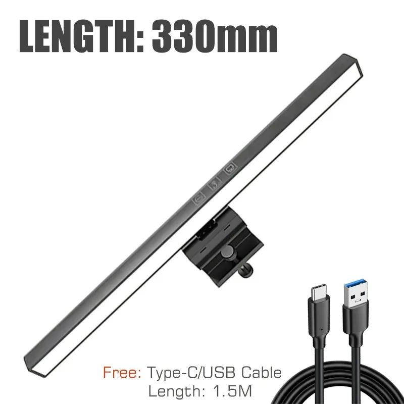 LED Desk Lamp Monitor Light Bar PC Computer Dimmable Screen Light 33cm 50cm Office Study Reading Hanging Table Lamp USB Powered