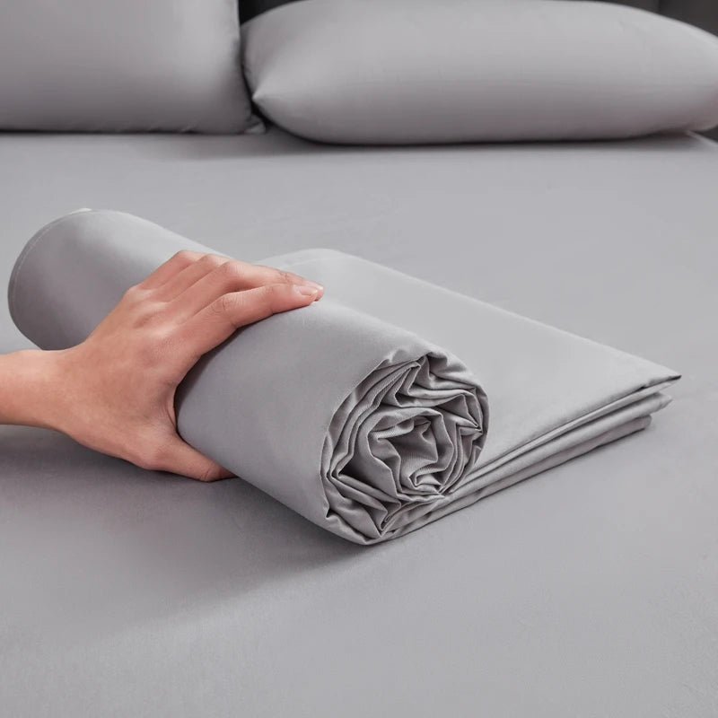 WOSTAR Summer pure cotton flat bed sheet set 180x200 cozy 3-piece bedroom couple 2 seater bed linens luxury double bed king size