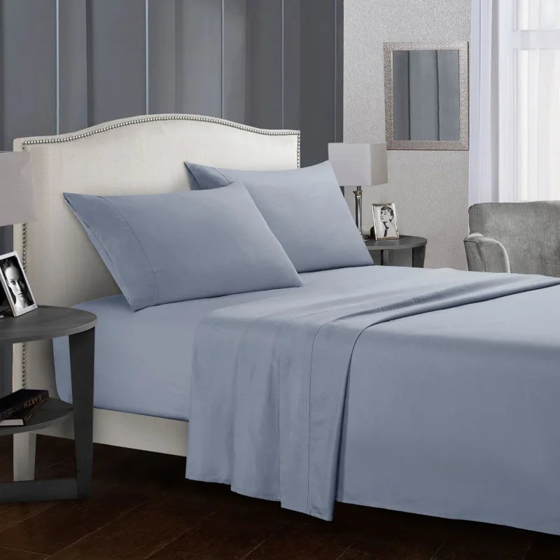 Bed linen set Full sheet sets mattress cover flat sheet fitted sheet pillowcases Solid Bedding Double Twin Full Queen King Size