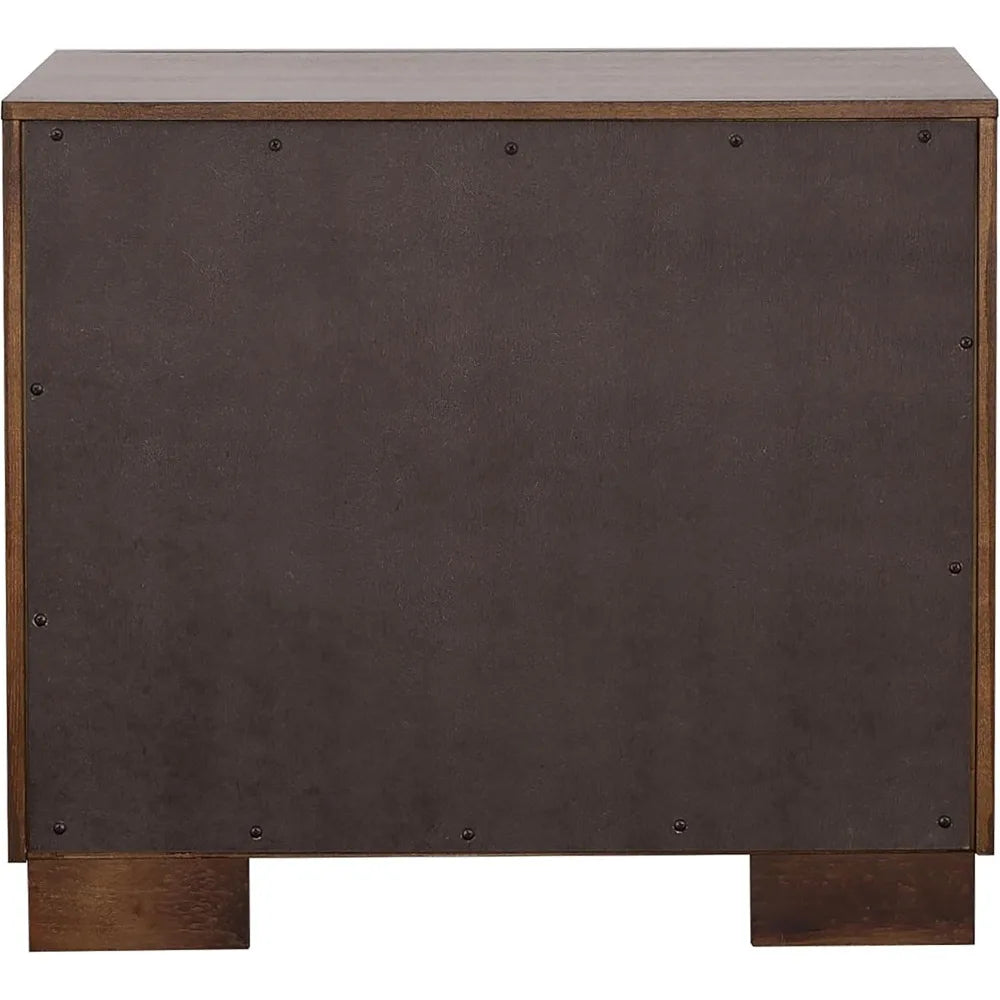 Jessica Contemporary Wood 2-Drawer Bedroom Nightstand Bedside Table Organizer Unit
