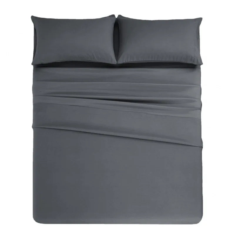 Bed linen set Full sheet sets mattress cover flat sheet fitted sheet pillowcases Solid Bedding Double Twin Full Queen King Size