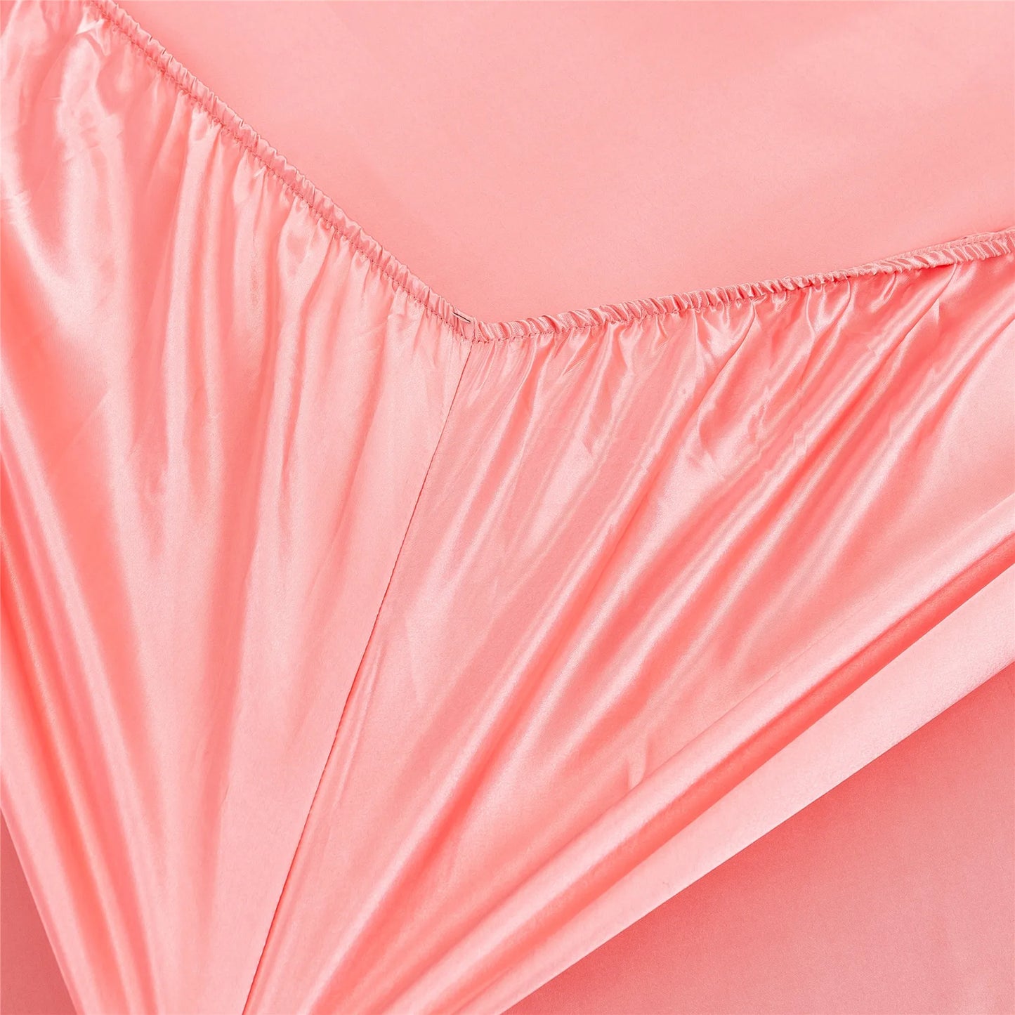 Home Living Luxury Smooth 3pcs Bedding Sets Solid Satin Pillow Case Flat Seet Fitted Sheet King Size Bedding Sets For Bedroom