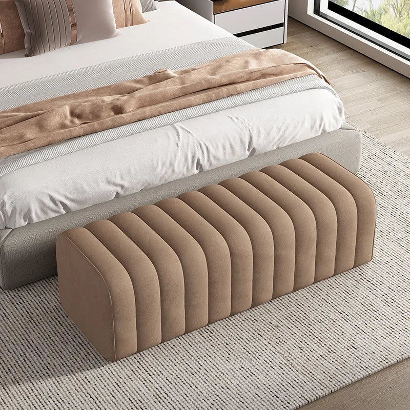 Bed end stool, bed bed, sofa, bedroom, simple long strip shoe changing stool, dressing room, design sense, sofa stool