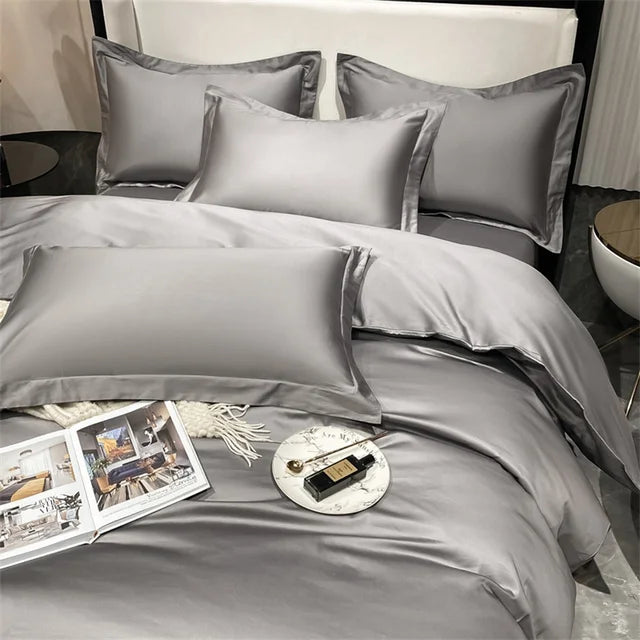 3pcs Set Luxury Bedding Set 100% Egyptian Cotton Duvet Cover Set Single Double Queen King Bed Cover Soft Quilt Cover Pillowcase