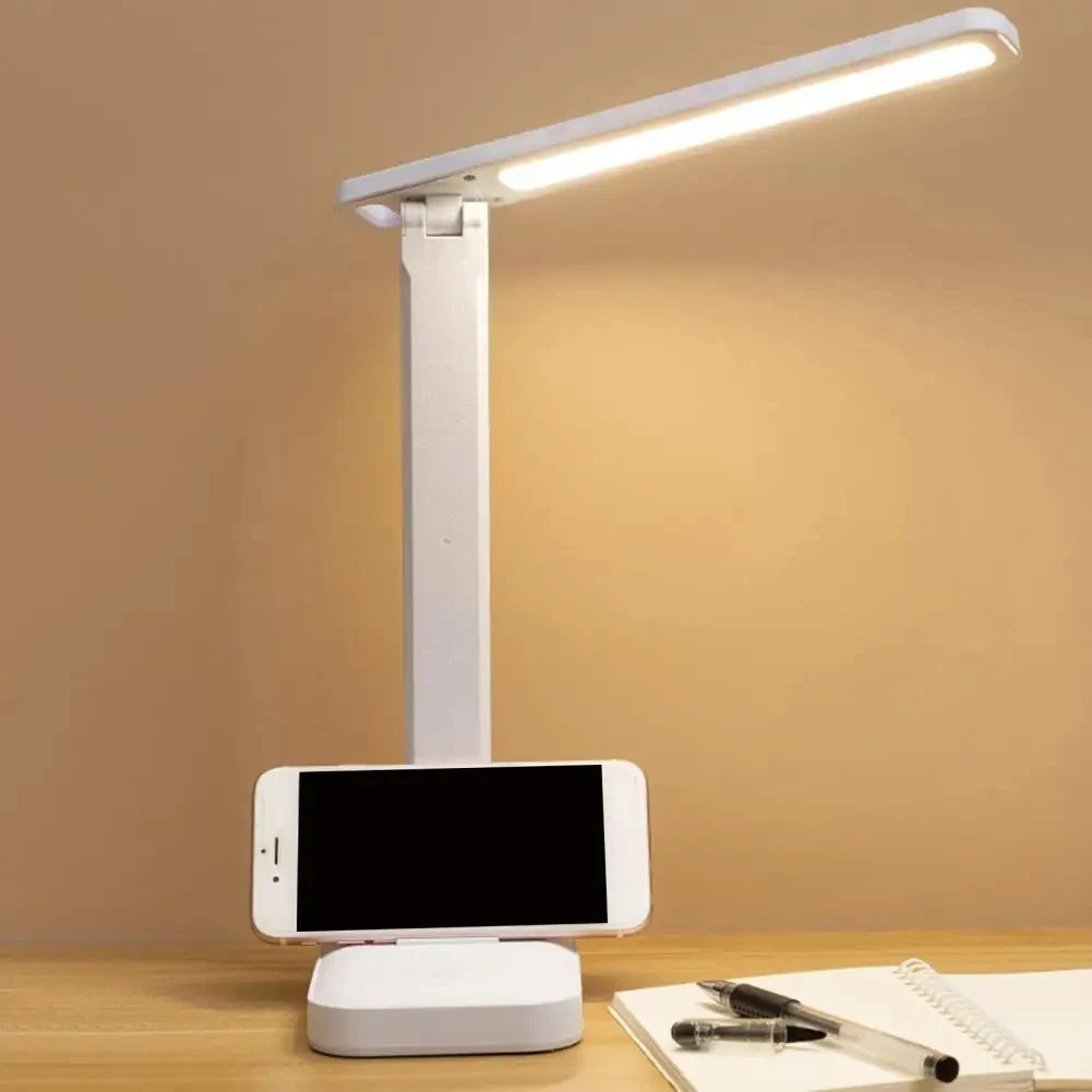 LED Touch Switch Foldable Adjustable Table Lamp USB Plug-in Stepless Dimming Eye Protection Desk Lamp Bedside Lamp Desk Lamp