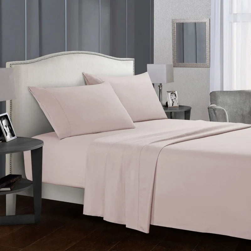 Bed linen set Full sheet sets mattress cover flat sheet fitted sheet pillowcases Solid Bedding Double Twin Full Queen King Size