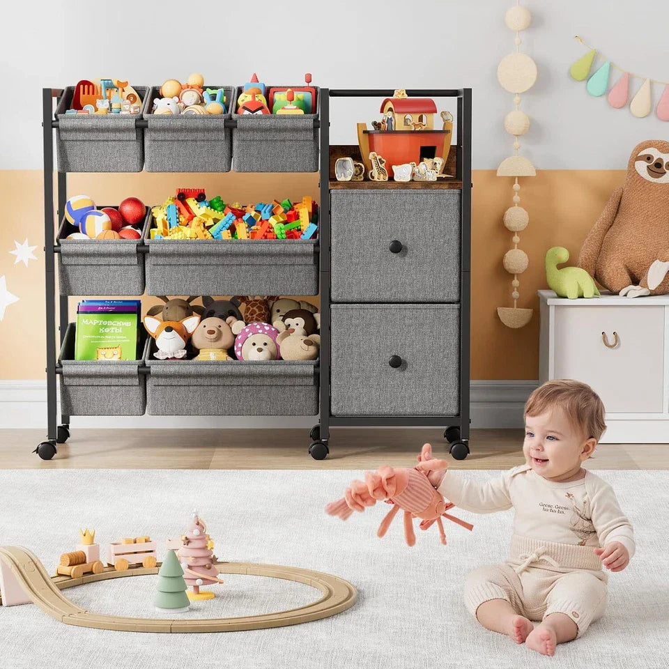 Kids Toy Organizers and Storage Bins Playroom Storage for Toy Clothes Blankets
