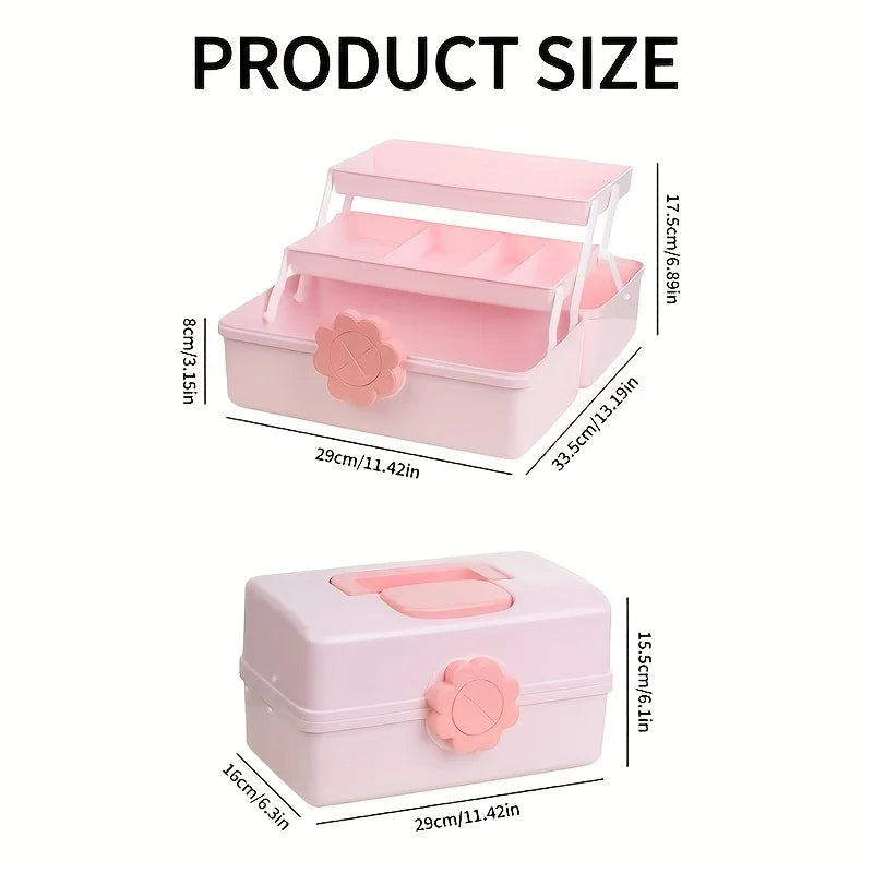 Multi Layer Accessory Storage Box with Lid - Perfect for Storing Hairbands, Jewelry, and More  Home Organizer